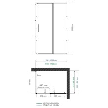 Душевой уголок 120х90 см WasserKRAFT Lopau 32S07R прозрачное