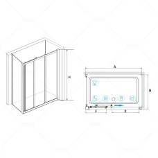 Душевой уголок 100х100 см RGW CL-30 (CL-11+Z-050-1) Classic 04093000-011 прозрачное