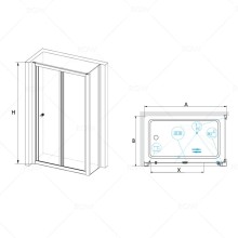 Душевой уголок 90х90 см RGW CL-31 (CL-21+Z-050-1) Classic 04093199-011 прозрачное
