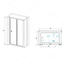 Душевой уголок 100х100 см RGW CL-31 (CL-21+Z-050-1) Classic 04093100-011 прозрачное