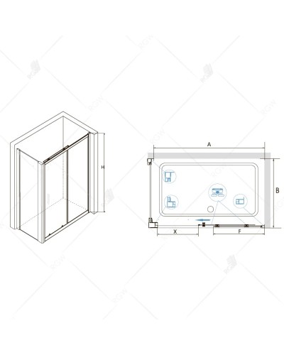 Душевой уголок 100х90 см RGW CL-48 (CL-14+Z-050-1) Classic 32094890-011 прозрачное