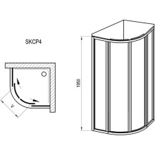Душевой уголок 80х80 см Ravak Supernova SKCP4 3114OU02ZG Grape