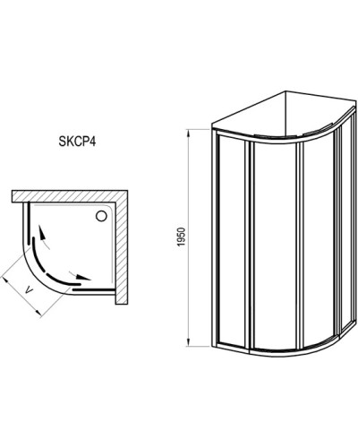 Душевой уголок 80х80 см Ravak Supernova SKCP4 3114O302ZG Grape