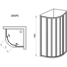 Душевой уголок 80х80 см Ravak Supernova SKKP6 3204O302ZG Grape