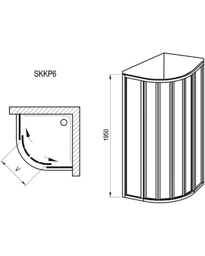 Душевой уголок 80х80 см Ravak Supernova SKKP6 3204O302ZG Grape