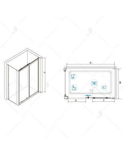 Душевой уголок 100х100 см RGW CL-48B (CL-14B+Z-050-1B) Classic 32094800-014 прозрачное