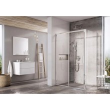 Душевой уголок 100х80 см Ravak Blix Slim BLSDP2 + BLSPS X0PMA0C00Z1 + X9BM40C00Z1 прозрачное