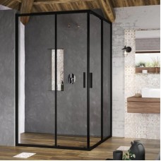 Душевой уголок 80х80 см Ravak Blix Slim BLSRV2K + BLSRV2K X1XM40300Z1 + X1XM40300Z1 прозрачное