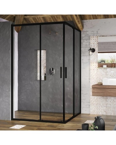 Душевой уголок 100х90 см Ravak Blix Slim BLSRV2K + BLSRV2K X1XM70300Z1 + X1XMA0300Z1 прозрачное