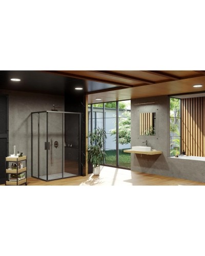 Душевой уголок 100х100 см Ravak Blix Slim BLSRV2K + BLSRV2K X1XMA0300Z1 + X1XMA0300Z1 прозрачное