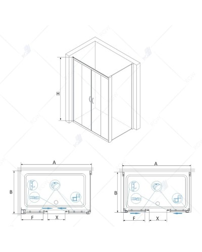 Душевой уголок 205х80 см RGW PA-41 (PA-11+Z-050-2) Passage 010841820-021 матовое