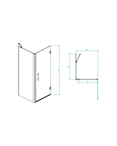 Душевой уголок 60х70 см RGW PA-36-B (PA-06B+Z-050-2B+держатель) Passage 41083667-014 прозрачное