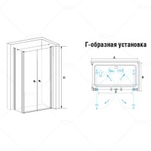 Душевой уголок 100х100 см RGW PA-37 (PA-04+Z-050-1+держатель) Passage 04083700-011 прозрачное