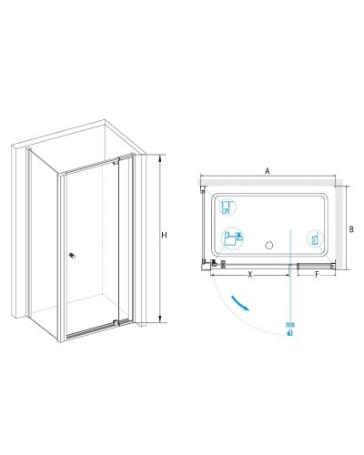 Душевой уголок 68,5-81,5х80 см RGW PA-44 (PA-02+Z-050-1) Passage 04084478-011 прозрачное
