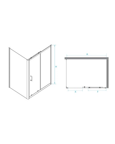 Душевой уголок 100х80 см RGW PA-74 (PA-14+Z-050-2) Passage 410874108-11 прозрачное