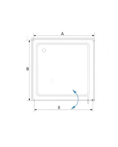 Душевой уголок 100,5х100 см RGW SV-35B (SV-02+Z-050-3B) Stilvoll 06323500-014 прозрачное