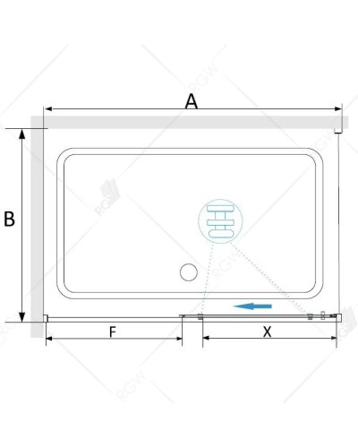 Душевой уголок 130х70 см RGW SV-42B (SV-12B+Z-050-1B) Stilvoll 32324237-014 прозрачное