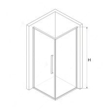 Душевой уголок 100,5х80 см RGW SV-43B (SV-02B+Z-050-3B) Stilvoll 06324308-014 прозрачное
