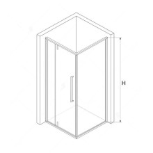Душевой уголок 100,5х90 см RGW SV-44B (SV-03B+Z-050-3B) Stilvoll 06324409-014 прозрачное