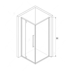 Душевой уголок 100,5х80 см RGW SV-44B (SV-03B+Z-050-3B) Stilvoll 06324408-014 прозрачное