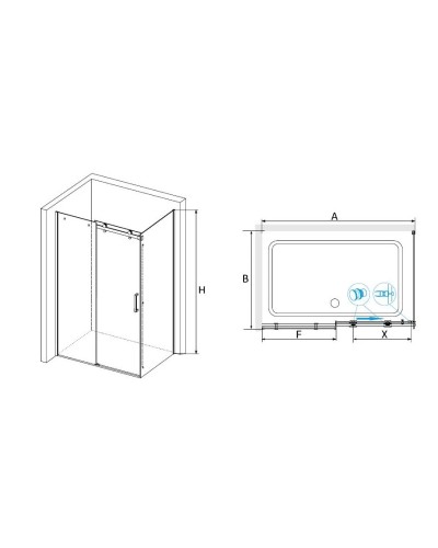 Душевой уголок 133,5х90 см RGW TO-44 (TO-14+Z-04) Tornado 02074439-11 прозрачное