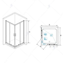 Душевой уголок 89х89 см RGW HO-31 Hotel 03063199-11 прозрачное