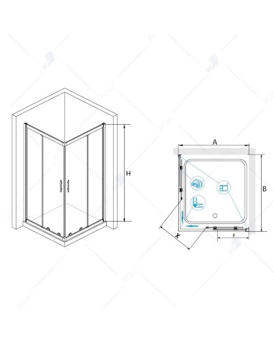 Душевой уголок 89х89 см RGW HO-31 Hotel 03063199-11 прозрачное