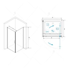 Душевой уголок 100х100 см RGW LE-33 Leipzig 06123300-11 прозрачное