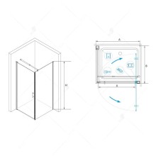 Душевой уголок 90х90 см RGW LE-33 Leipzig 06123399-11 прозрачное