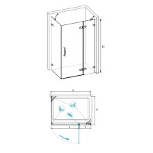Душевой уголок 119,5х89,5 см RGW SA-41 Safari 02034192-11 прозрачное