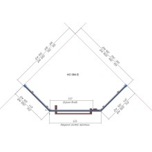 Душевой уголок 99,5х99,5 см RGW 084-B Hotel 350608400-34 серое