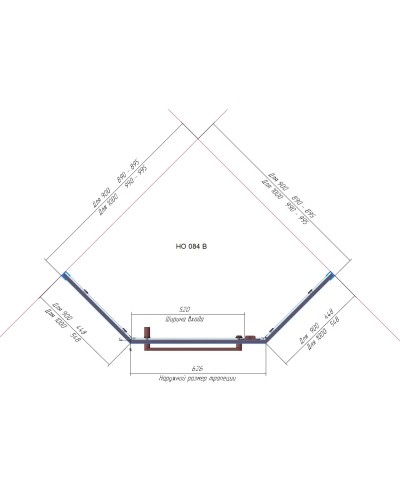 Душевой уголок 99,5х99,5 см RGW 084-B Hotel 350608400-34 серое
