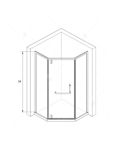Душевой уголок 99,5х99,5 см RGW 084-B Hotel 350608400-34 серое