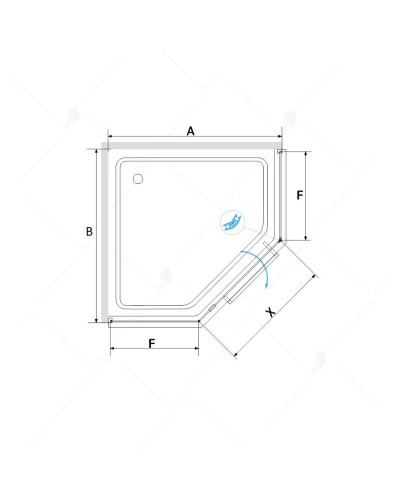 Душевой уголок 99,5х99,5 см RGW 084-B Hotel 350608400-34 серое