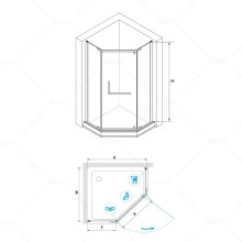 Душевой уголок 78,5х78,5 см RGW PA-081 Passage 01088188-21 матовое