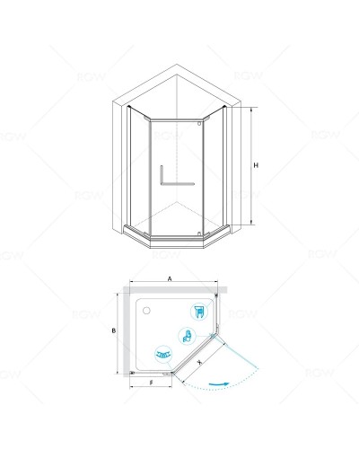 Душевой уголок 78,5х78,5 см RGW PA-081 Passage 01088188-21 матовое
