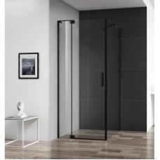 Душевой уголок 100-110х99,5 см Cezares SLIDER-AH-1-100-100/110-C-NERO прозрачное