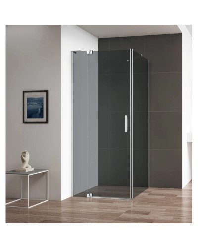 Душевой уголок 100-110х99,5 см Cezares SLIDER-AH-1-100-100/110-GRIGIO-Cr серое