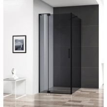 Душевой уголок 100-110х99,5 см Cezares SLIDER-AH-1-100-100/110-GRIGIO-NERO серое