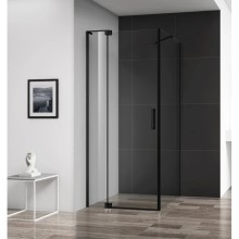 Душевой уголок 90-100х99,5 см Cezares SLIDER-AH-1-100-90/100-C-NERO прозрачное