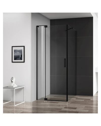 Душевой уголок 90-100х99,5 см Cezares SLIDER-AH-1-100-90/100-C-NERO прозрачное