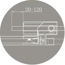 Душевой уголок 100-110х99,5 см Cezares SLIDER-AH-1-100-100/110-GRIGIO-NERO серое