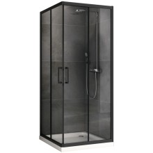 Душевой уголок 80х80 см Abber Schwarzer Diamant AG02080B прозрачное