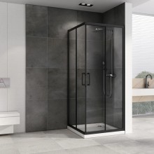 Душевой уголок 80х80 см Abber Schwarzer Diamant AG02080B-S80B прозрачное