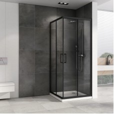 Душевой уголок 80х80 см Abber Schwarzer Diamant AG02080B-S80B прозрачное