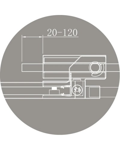 Душевой уголок 100-110х70-80 см Cezares SLIDER-AH-2-70/80-100/110-GRIGIO-Cr серое