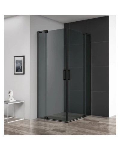 Душевой уголок 100-110х70-80 см Cezares SLIDER-AH-2-70/80-100/110-GRIGIO-NERO серое