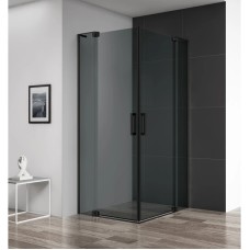 Душевой уголок 80-90х70-80 см Cezares SLIDER-AH-2-70/80-80/90-GRIGIO-NERO серое