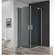 Душевой уголок 90-100х70-80 см Cezares SLIDER-AH-2-70/80-90/100-GRIGIO-Cr серое