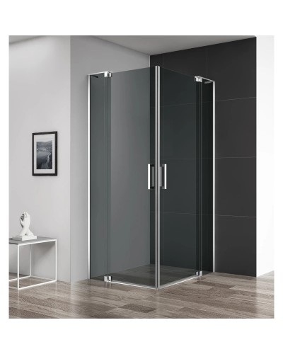 Душевой уголок 100-110х80-90 см Cezares SLIDER-AH-2-80/90-100/110-GRIGIO-Cr серое